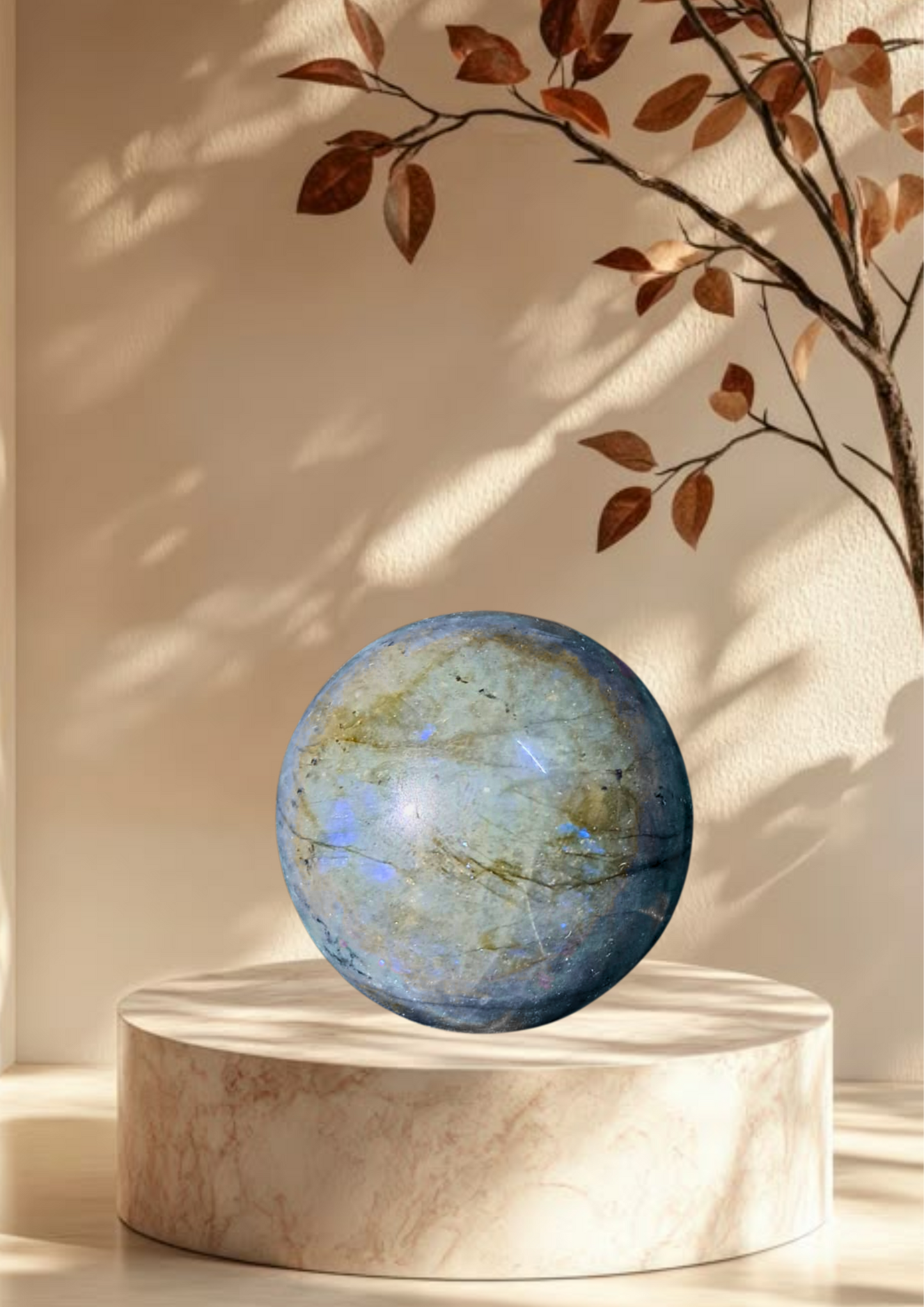 Energized Labradorite Sphere - 192 Gm