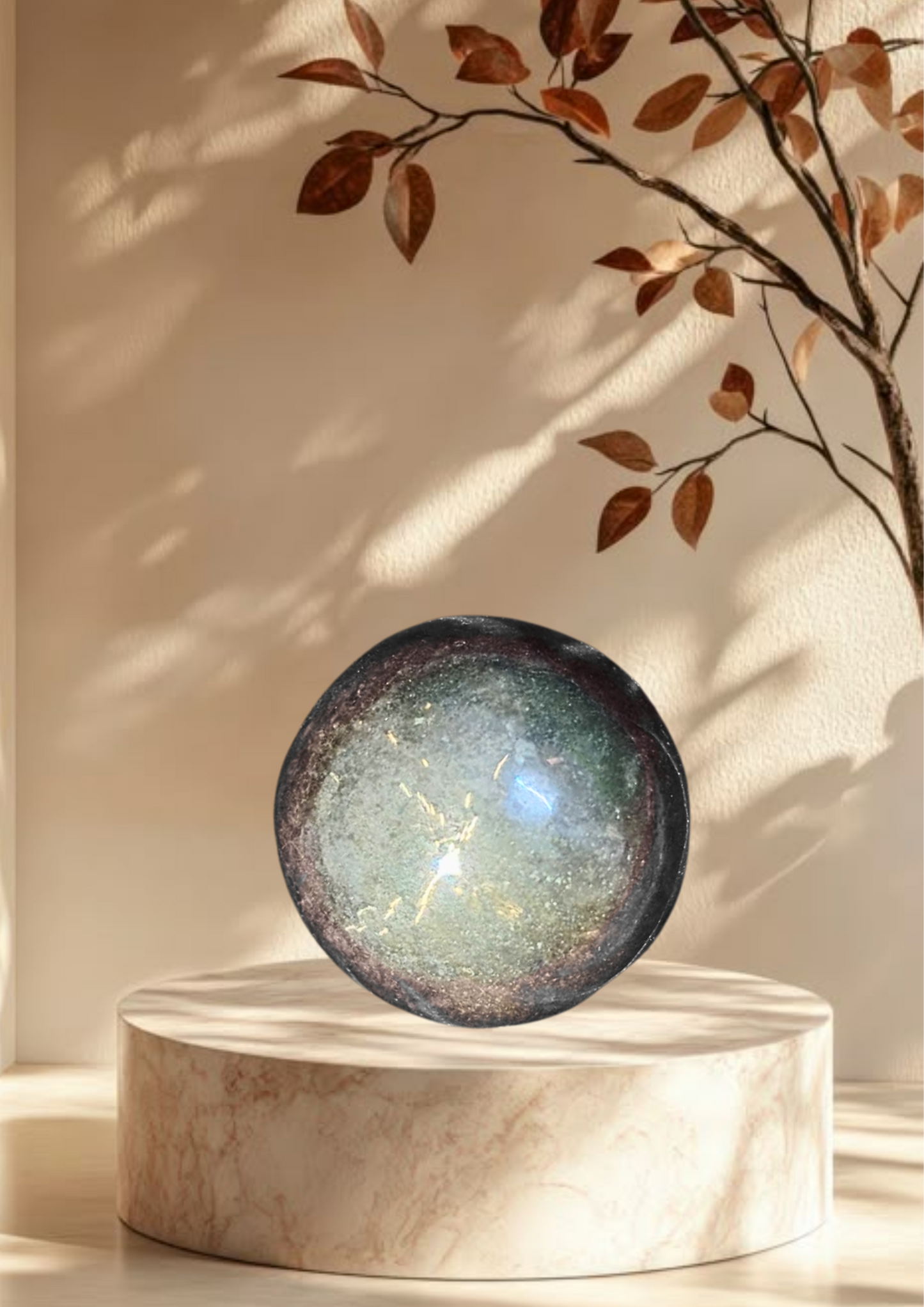 Energized Pyrite Sphere - 202 Gm
